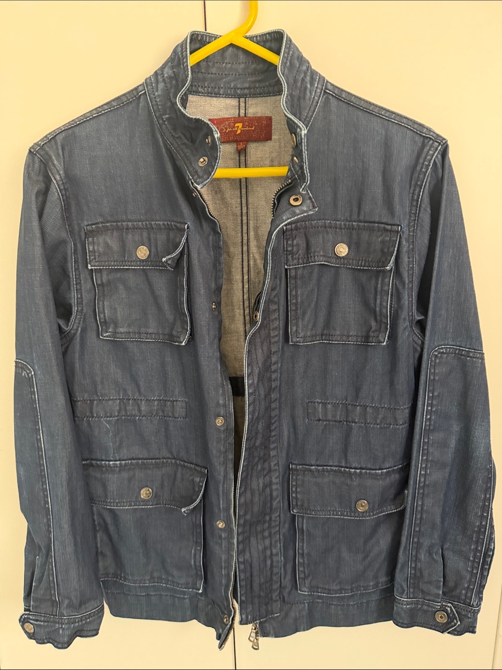 7 For All Mankind Women's denim Utility Field Jacket - Casual